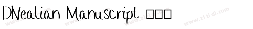 DNealian Manuscript字体转换
